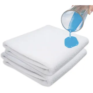 Set mit 2 wasserdichten Matratzenschonern, passend für 95 x 65 cm Baby-Reisebett