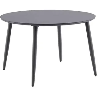 Sunfun Solo Gartentisch rund  (Ø x H: 120 x 74 cm, Aluminium, Sintered Stone, Night-Grey)