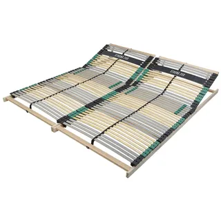 Sleepneo Lattenrost 160x200 PREMIUM STRONG 200 aus Buchenholz (2x Lattenrost 80x200), Kopfteil verstellbar, mit 42 Latten, Made in Germany, bis 200Kg