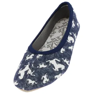 Beck Mädchen Horses Gymnastikschuhe, Blau, 25 EU