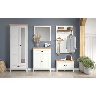 Home Affaire »Vienna«, (5 St.), Set bestehend aus: Schrank, Kommode, Schuhbank, Spiegel und Paneel
