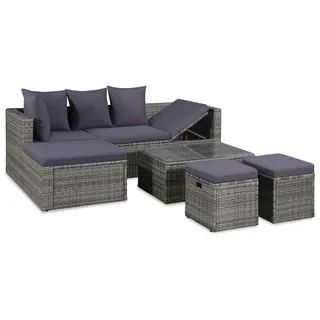 vidaXL Garten-Lounge-Set grau 43956