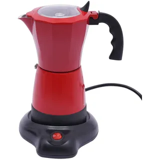 480W Elektrische Espressokocher mit Sockel und Anti-spritz und Anti-rutsch Griff Espressomaschine für 6 Tassen Espressokocher Italienische für Familien, Versammlungen, Cafés, Büros