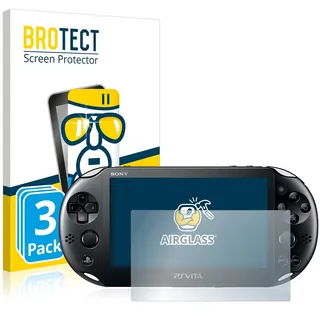 BROTECT 3 Stück Schutzglas für Sony Playstation Vita Schutzfolie Panzer Folie Glas[Extrem Kratzfest 9H, Anti-Fingerprint, Ultra-Transparent]