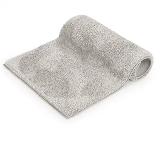 Blumtal Badematte 50x80 cm Hochflor - Oeko-TEX zertifizierter Badteppich - Badematten & Badteppiche - Duschvorleger - Badvorleger rutschfest waschbar -Badezimmerteppich rutschfest - Badematte Grau