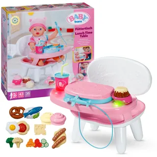 BABY BORN Füttertisch mit Licht- und Soundfunktion, und viel Zubehör