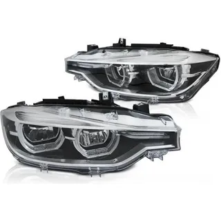 Tuning Tec Voll LED Scheinwerfer Tagfahrlicht für BMW 3er F30 F31 Bj. 11-15 Schwarz