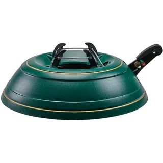 KRINNER® Weihnachtsbaum Christbaumständer Vario Classic Grün inkl. Fußpedal-und Einseiltechnik Wasser einfüllbar für Baumhöhe bis 2,6m 94001