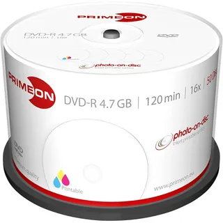 PrimeOn DVD-R 4.7GB/120Min/16x 50er Spindel