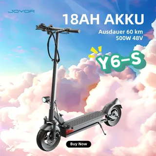 500W Elektro-Scooter 10 Zoll E-Roller 48V/18AH Klappbarer 25kmh Offroad MAX 60KM