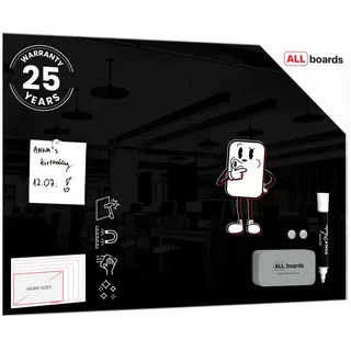 ALLboards Glasboard 60 x 40 cm Schwarz