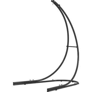 Outsunny Gestell für Hängesessel in C-Form Metall Ständer mit Sockel für Hängesitz Hängestuhl, Hängeschaukel Hängemattengestell bis 150kg, Hängestuhlgestell für Indoor Outdoor Balkon, Terrasse Schwarz   Aosom