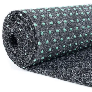 Carpeto Rugs Kunstrasen Balkon Teppich Wasserfest - Kunstrassenteppich Outdoor - Rasenteppich Balkon Meterware mit Noppen - Kunstgras Balkonteppich - Grau - 300 x 300 cm