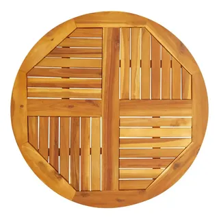 vidaXL Tischplatte Ø80x2,2 cm Rund Massivholz Akazie