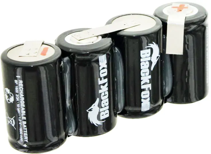 Akkupack bestehend aus 4x 2/3A 1600mAh Zellen mit Kabel, ohne Stecker
