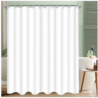 Lerores Duschvorhang Duschvorhang 200x240cm Reinweiß, Antischimmel