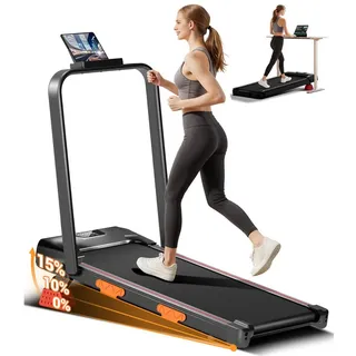 LONTEK Laufband 6-in-1-Heimlaufband, 3 Neigungsstufen bis 15 %, (1-tlg), 10 km/h, 3,0 PS, maximale Belastbarkeit 136 kg schwarz