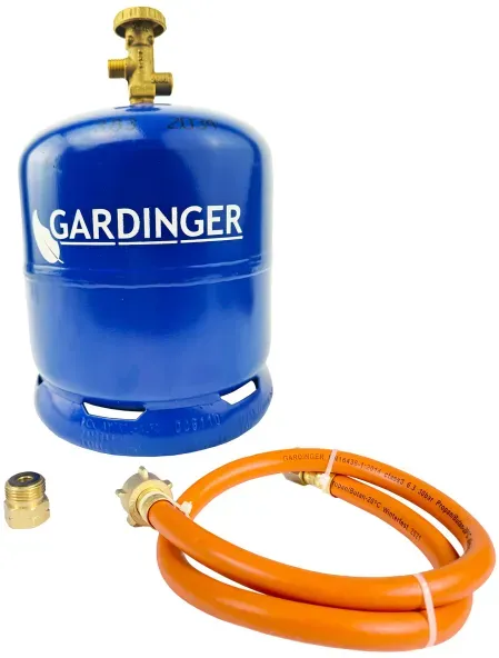 Befüllbare Propanflasche Profill907 2,5 kg inkl. Umfüllschlauch und Adapter für ...