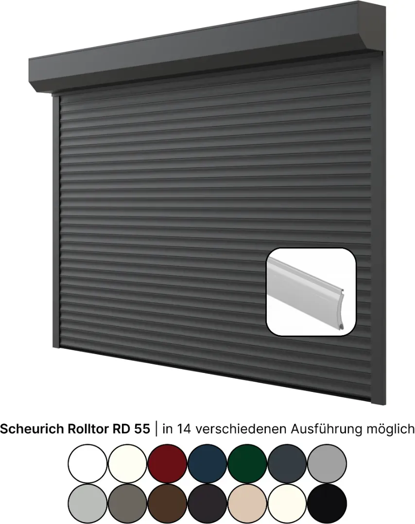 Scheurich Rolltor RD 55, inkl. Antrieb und Notentriegelung