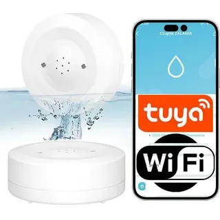 Sone Smart One WLAN Wassermelder Boden – Wasseralarm Sensor mit TUYA – Leckagemelder Wasserwächter USB – Kompakter Wasser Warner batteriebetrieben – IP55 – 30–180s Alarm wassersensor