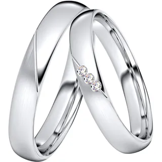 DOOSTI Trauring »Schmuck Geschenk Silber 925 Trauring Ehering Partnerring LIEBE« wahlweise mit oder ohne Zirkonia, 82054510-66 silberfarben ohne Zirkonia