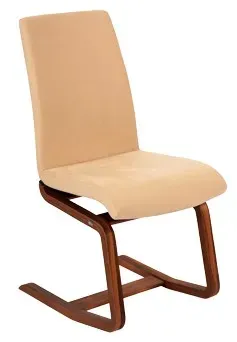 MOIZI 23 - Freischwinger mit Holzgestell und Vollpolster