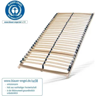 Lattenrost 140x200, Lattenrahmen aus Buche, 7 Komfortzonen, 28 Latten, Federholzrahmen GERMANY, Lattenrost Selbstmontage, Traglast bis zu 150Kg