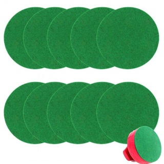 10 Pcs 94 Mm Air Hockey Mallet Filz Pads Ersatzlufthockey Pushers Pads Grüne Selbstkleber Filzaufkleber Für Air Hockey Pushers