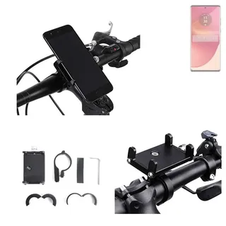 K-S-Trade Smartphone-Halterung für Motorola Edge 50 Fusion LATAM, (Handyhalterung das Fahrrad Halter Lenkstange Fahrradhalterung) schwarz