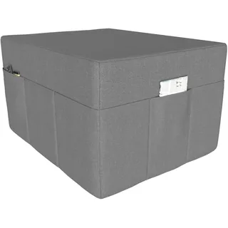 POKAR Husse für 3-teilige Faltmatratze Camping Matratze Gästematratze Feldbett Klappbett Gästebett Bodenmatratze Schlafmatratze 80 x 195 x 15 cm, Grau