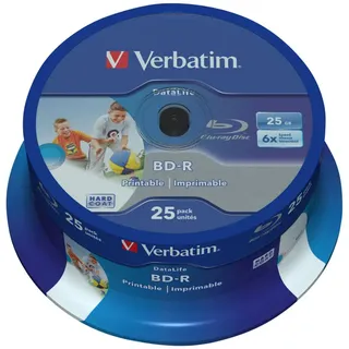 Verbatim BD-R 25GB 6x, 25er Spindel Wide Inkjet printable (43811)