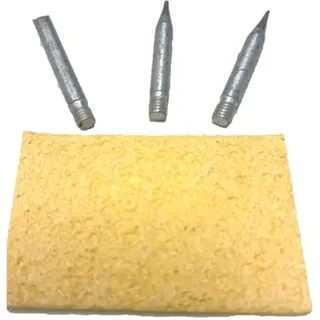 Rothenberger Industrial 4 teiliges Ersatzspitzen-Set (2 x spitz, 1 x flach, 1 x Reinigungsschwamm) für ROTHENBERGER Industrial digitale Lötstaion