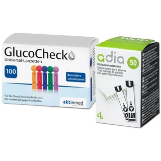 diabetikerbedarf 50 Blutzuckerteststreifen + 100 Lanzetten