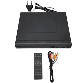 DVD-Player, 720P HD-Kompakt-DVD-Player für Fernseher, Kleiner CD-DVD-Player für Zuhause mit Fernbedienung, Unterstützt AV-Ausgang, USB 2.0-Eingang, Kabel Im Lieferumfang