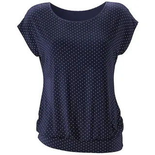 LASCANA Longshirt Marine-gepunktet 40/42