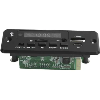 Decoding Board Universal WAV Decoder Modul MP3 Decoder Board mit Anruf, APP-Steuerung, Freisprechanrufe, USB-Soundkarte, Ordnerauswahl abspielen (Schwarz)