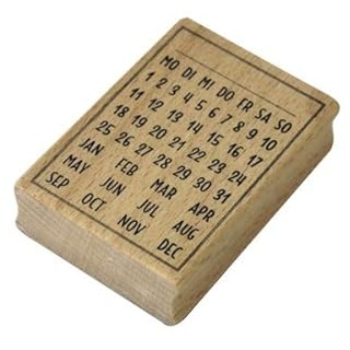 Artoz Stempel – Holzstempel – „Datum“ – 70 x 50 mm – Motivstempel zum Kartenbasteln für Einladungen zur Hochzeit, Geburtstag oder andere festliche Anlässe