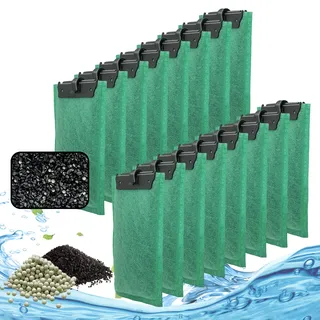 driamor 16er-Pack Fischfilterkartuschen für Tetra EasyCrystal Filter 250 und EasyCrystal FilterBox 300, mittlere Ersatzfilterkartuschen mit Ultra-Aktivkohle und Zeolith