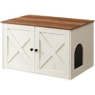 Songmics Katzenhaus, mit herausnehmbarer Trennwand, 80 x 53 x 50 cm,