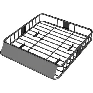 meelryd Aluminium Dachgepäckträger Korb, SUV Gepäckträger Schwarz Auto Dachkorb 160x 90 cm Dachträger Dach Gepäckkorb für SUV-Modelle, mit eingebauten,