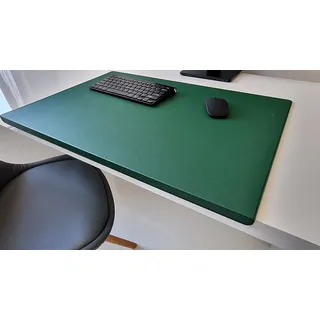 Profi Mats Schreibtischunterlage mit Kantenschutz SanftLux Kunst Leder 12 Farben grün 60 cm