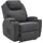 MCombo Relaxsessel Mikrofaser 92 x 109 x 92 Dunkelgrau mit Massage und Heizfunktion