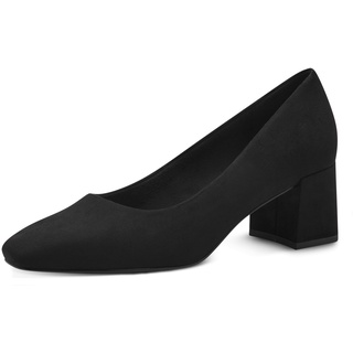 Marco Tozzi Damen Pumps mit Blockabsatz Vegan, Schwarz (Schwarz), 39 EU