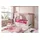 Mini Kiefer weiß inkl. 4 Schubkästen stern-rosa