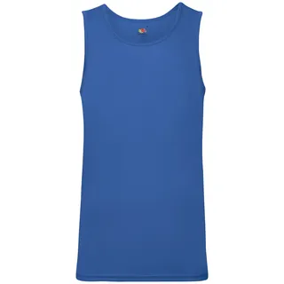 Fruit of the Loom Performance Vest Herren Tank Top Sport Shirt Fitness NEU, royal, S