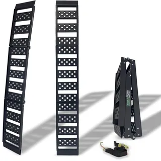 Baumarktplus TRUTZHOLM 1 x Auffahrrampe 2-fach klappbar 199cm Traglast 340 kg Alu schwarz