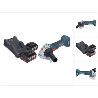 Bosch Professional Winkelschleifer 18 V 125 mm Brushless + 2x Akku 4,0 Ah + Ladegerät