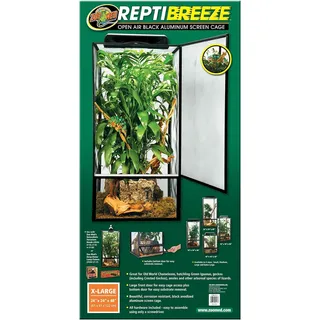 Zoo Med Reptibreeze Terrarium - Black - 40x40x50cm