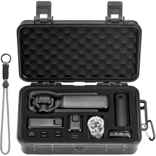 BRDRC Osmo Pocket 3 Koffer Wasserdichter Case tragbare Reise-Tragetasche für DJI Osmo Pocket 3 Creator Combo Zubehör (Mit Handschlaufe und Karabiner)