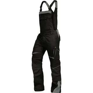 Leibwächter FLEXL Flex Line, Latzhose schwarz-grau, Größe 90 - schwarz/grau - 90